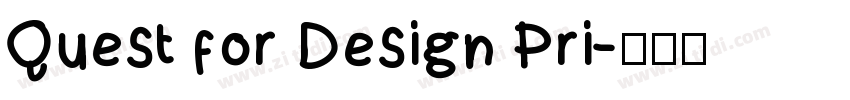 Quest for Design Pri字体转换